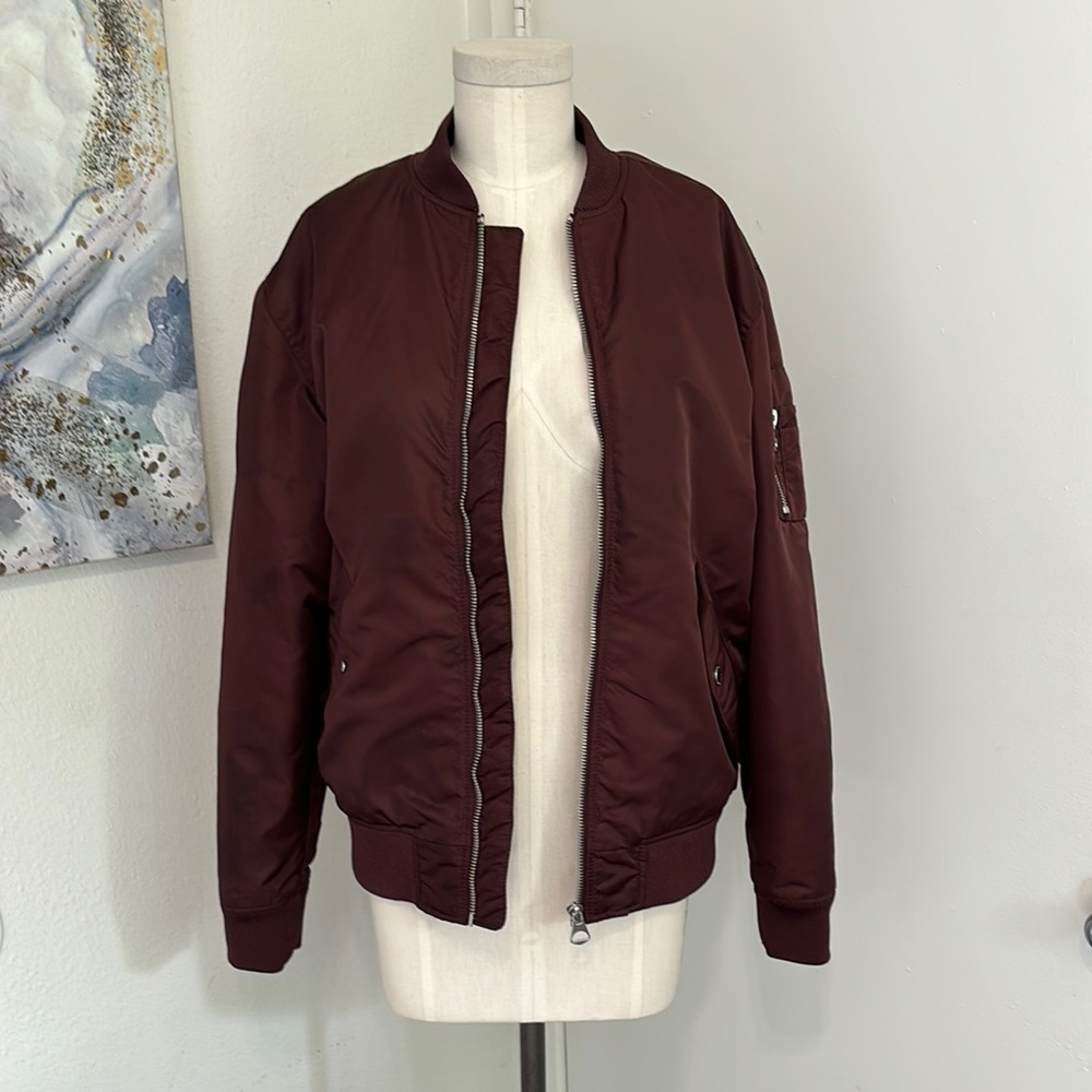 Men's H&M Burgendy  Bomber Jacket